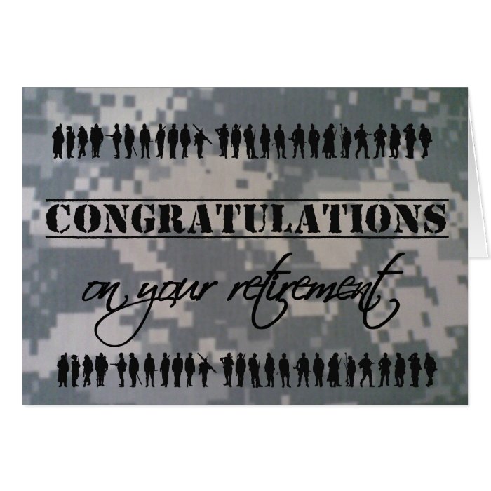 Congratulations Retirement Military Service Greeting Cards