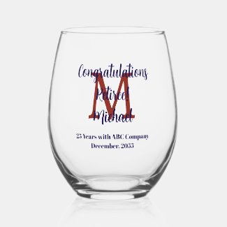 Congratulations Retirement Monogram Name