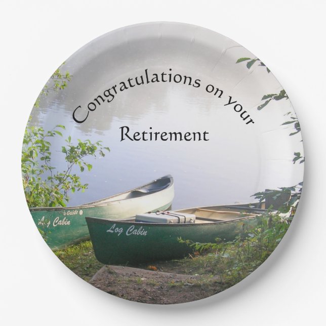 Congratulations Retirement Next Adventure Paper Plates (Front)