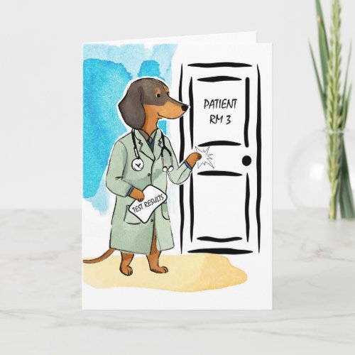 Congratulations Retirement with Dachshund Doctor Card
