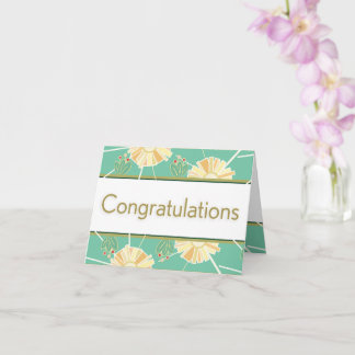 Congratulations -  Retro Art Deco Perfumed Garden  Card