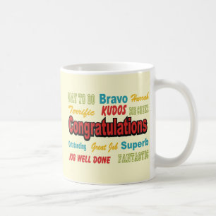Congratulations Retro Colors Coffee Mug