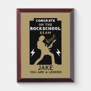 Congratulations Rock Guitar Exam Award Plaque