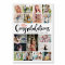 Congratulations Rose Gold Graduation Photo Collage