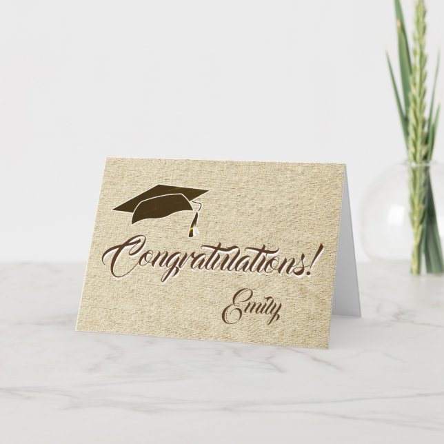 Congratulations Rustic Graduation Card (Front)