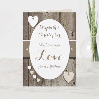 Congratulations Rustic Wedding Day greeting Card