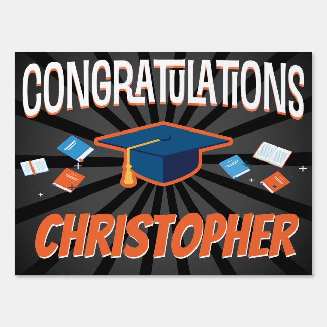 Congratulations School Graduation Sign (Front)