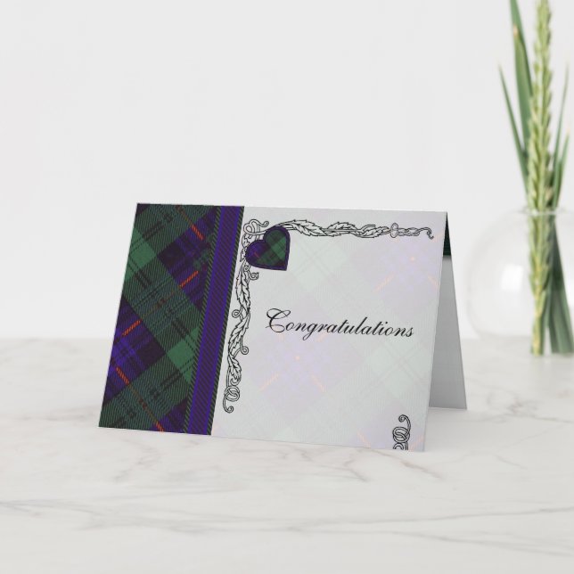 Congratulations - Scottish Tartan Armstrong Blank Card (Front)