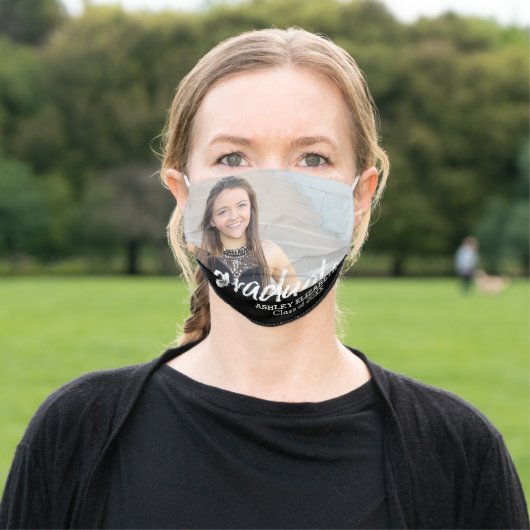 Congratulations Senior Photo for Graduation Adult Cloth Face Mask (Outside)
