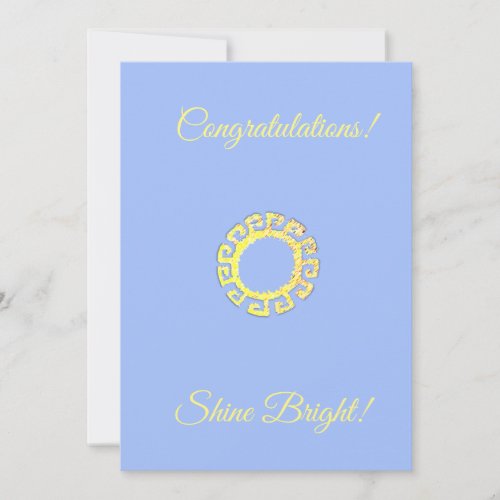 Congratulations Shine Bright on Light Blue Card