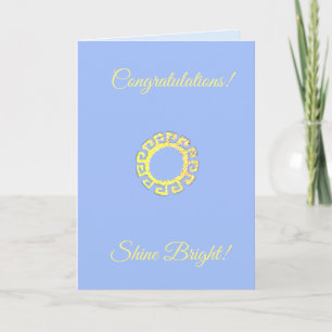 Congratulations Shine Bright on Light Blue Card