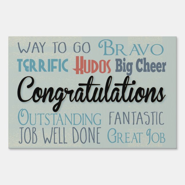 Congratulations Sign (Front)