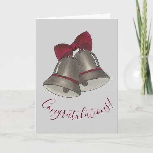 Congratulations Silver Bells Wedding Anniversary Card