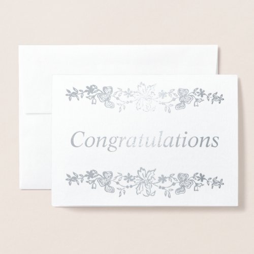 Congratulations Silver Foil Card