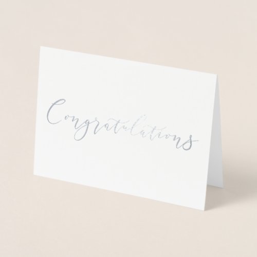 Congratulations Silver Foil Card