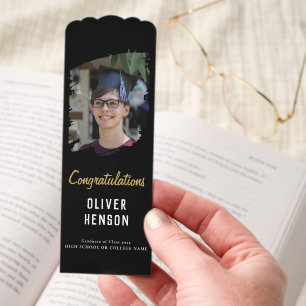 Congratulations Simple Graduate Photo Graduation Bookmarks