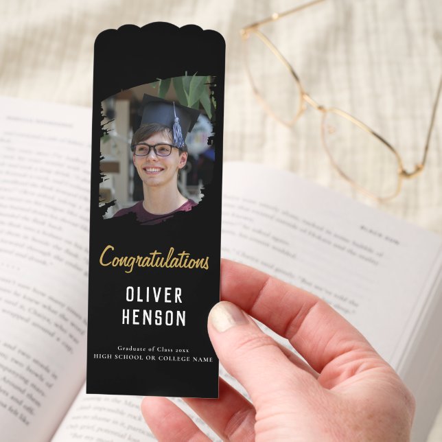 Congratulations Simple Graduate Photo Graduation Bookmarks (Hand)