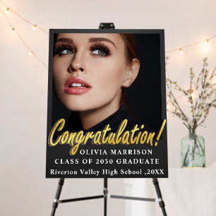 Congratulations Simple Graduate Photo Graduation Foam Board