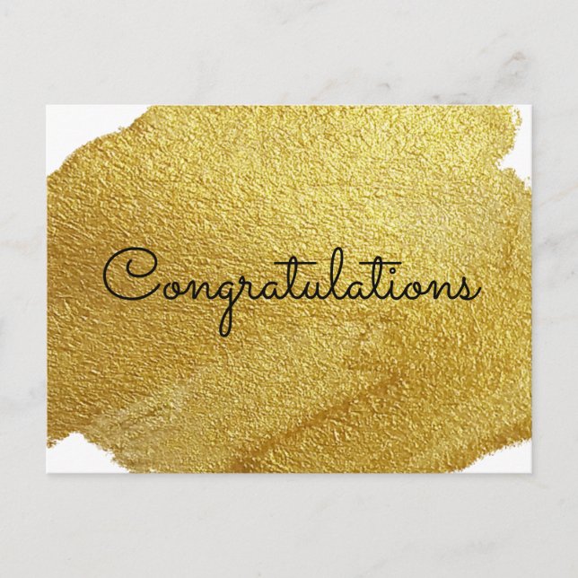 congratulations simple minimal text style card (Front)