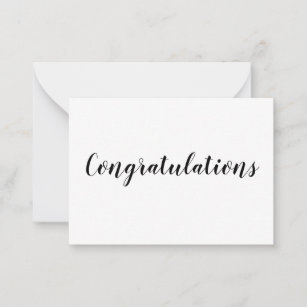 congratulations simple minimal text style card