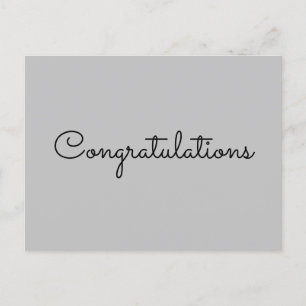 congratulations simple minimal text style card