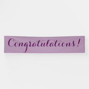 Congratulations simple purple banner sign
