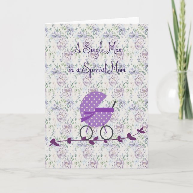 Congratulations Single Mom on New Baby Card (Front)