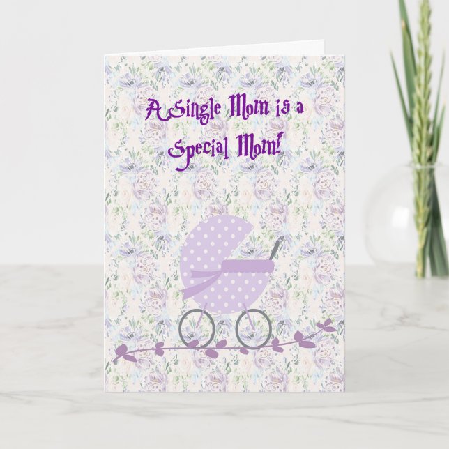 Congratulations Single Mom on New Baby Card (Front)
