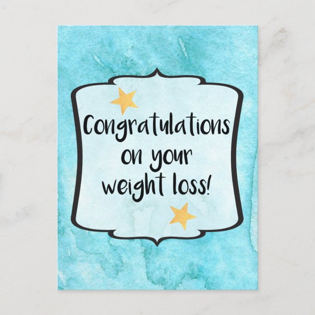 Congratulations Slimming Club Weight Loss Success Postcard (Front)