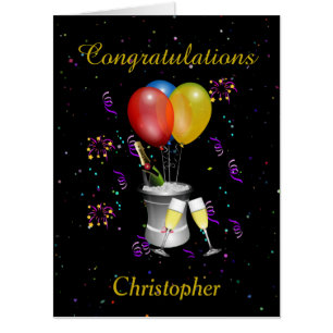 Congratulations Sparkling Wine Celebration Jumbo Card