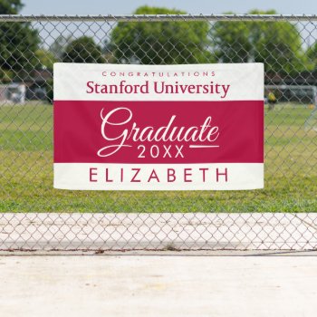 Congratulations Stanford Graduate Banner by Stanford at Zazzle