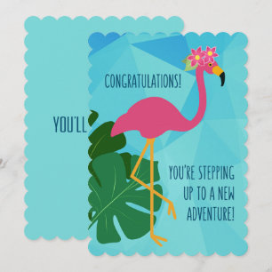 Congratulations Stepping Up Flamingo