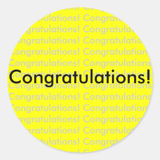 Congratulations! sticker (Front)