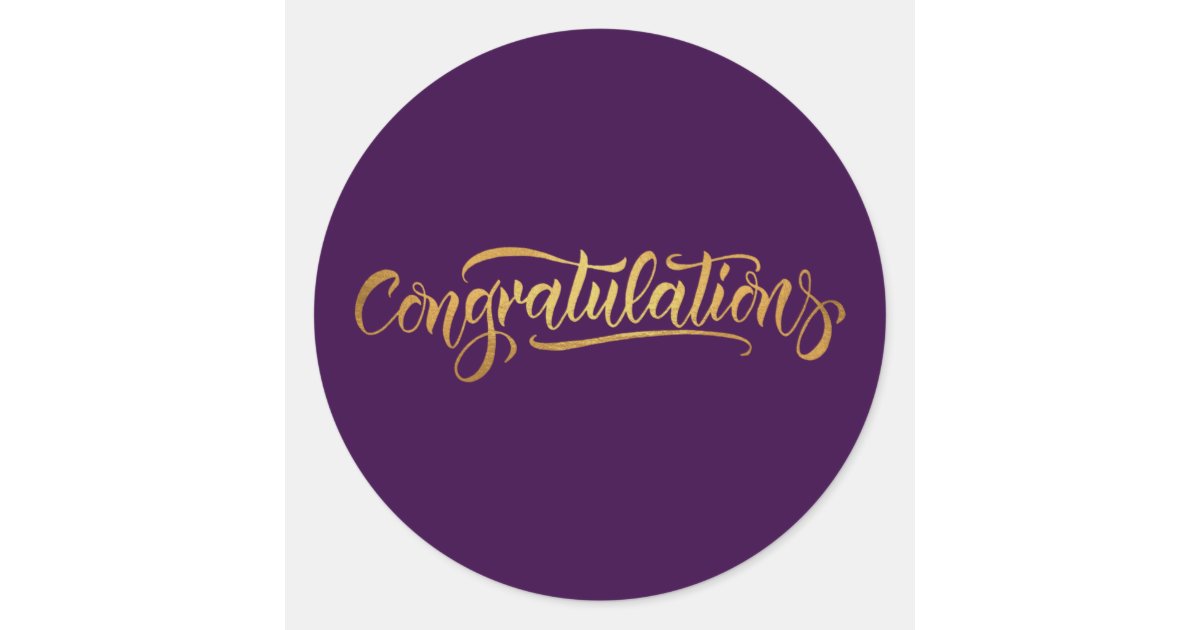 Congratulations Sticker Rectangular Congratulations Sticker | Zazzle
