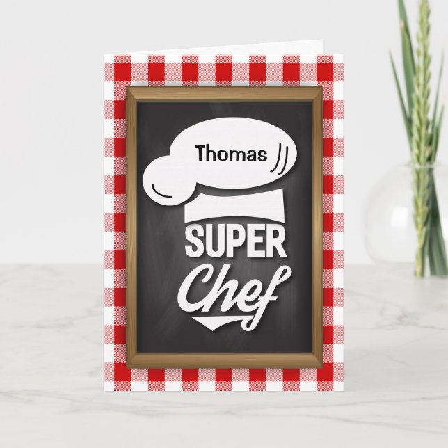 Congratulations Super Chef, Culinary School Grad Card (Front)
