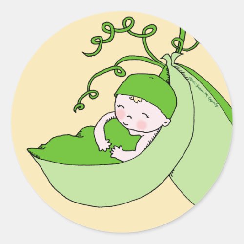 Congratulations Sweet Cute Pregnancy Baby Shower Classic Round Sticker