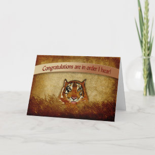 Congratulations - Tiger in the Bush Card