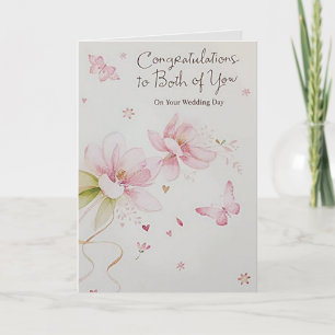 “Congratulations to Both of You” Wedding Note Card
