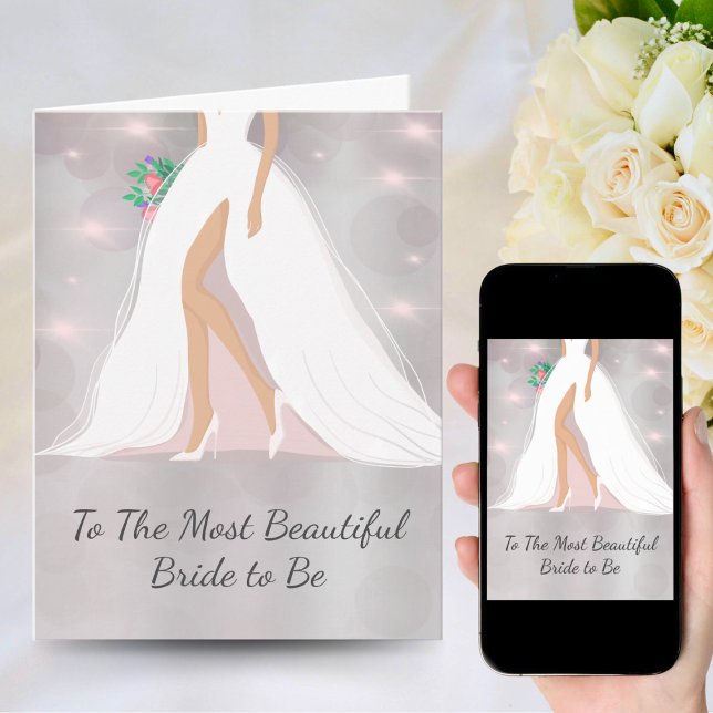 Congratulations to Bride to Be in Wedding Dress Card (Creator Uploaded)