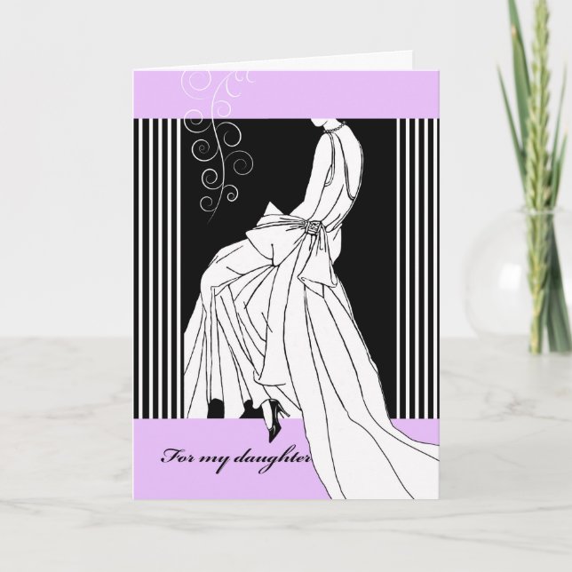 Congratulations to Daughter on Her Wedding Card (Front)