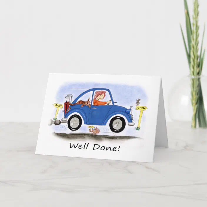 You’ve Passed Your Driving Test Girl/Women Pink Congratulatory Greeting Card 