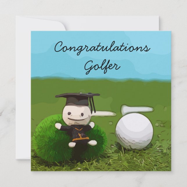 Congratulations to golfer graduation golf ball (Front)
