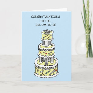 Congratulations to Groom to Be Cake and Tools Card