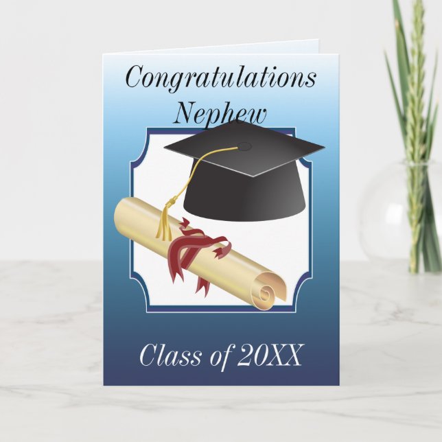 Congratulations To Nephew Who Graduated Card (Front)