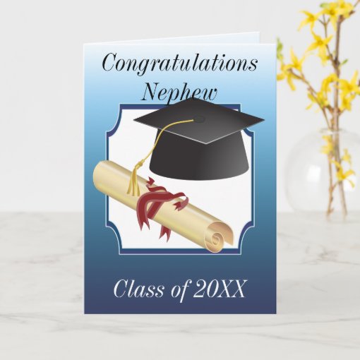 Congratulations To Nephew Who Graduated Card | Zazzle