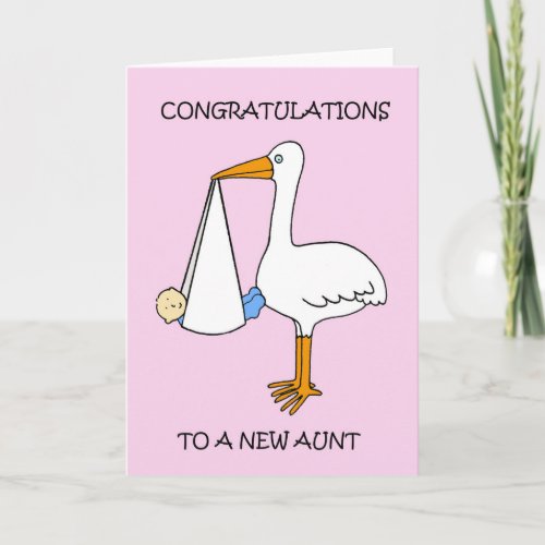 Congratulations to New Aunt to a Baby Boy Card