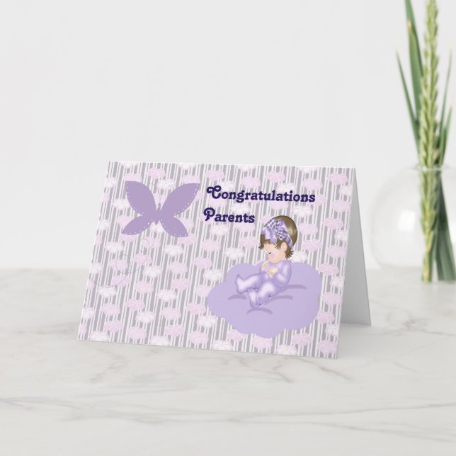 Congratulations to New Parents of Baby Girl Card (Front)