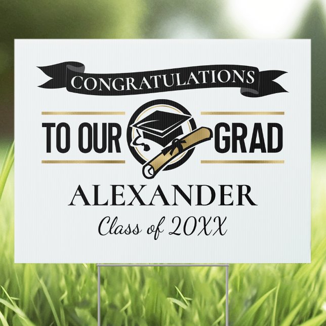Congratulations To Our Grad Graduation Sign (Creator Uploaded)