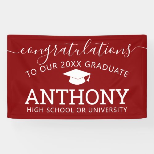 Congratulations to our Graduate brick red virtual Banner