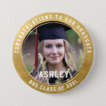 Congratulations To Our Graduate Gold Photo Pin at Zazzle